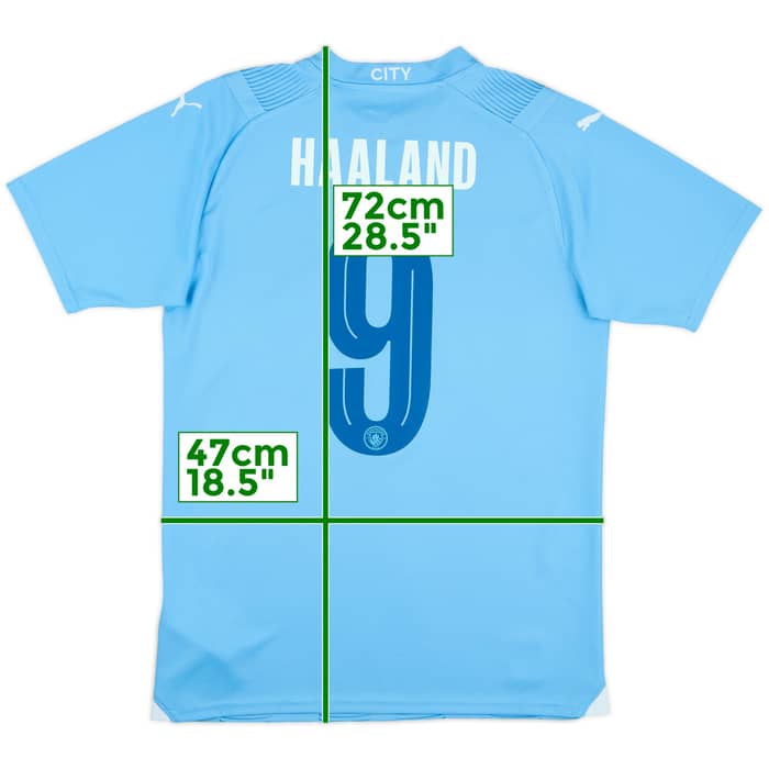 2023-24 Manchester City Home Shirt Haaland #9 - 9/10 - (S)