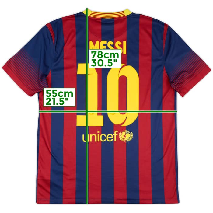 2013-14 Barcelona Home Shirt Messi #10 - 9/10 - (L)