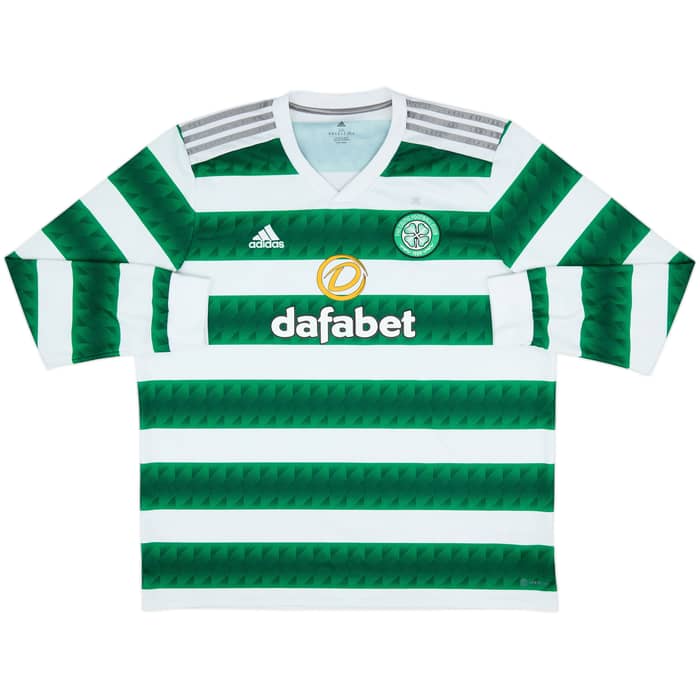 2022-23 Celtic Home L/S Shirt - 8/10 - (XXL)