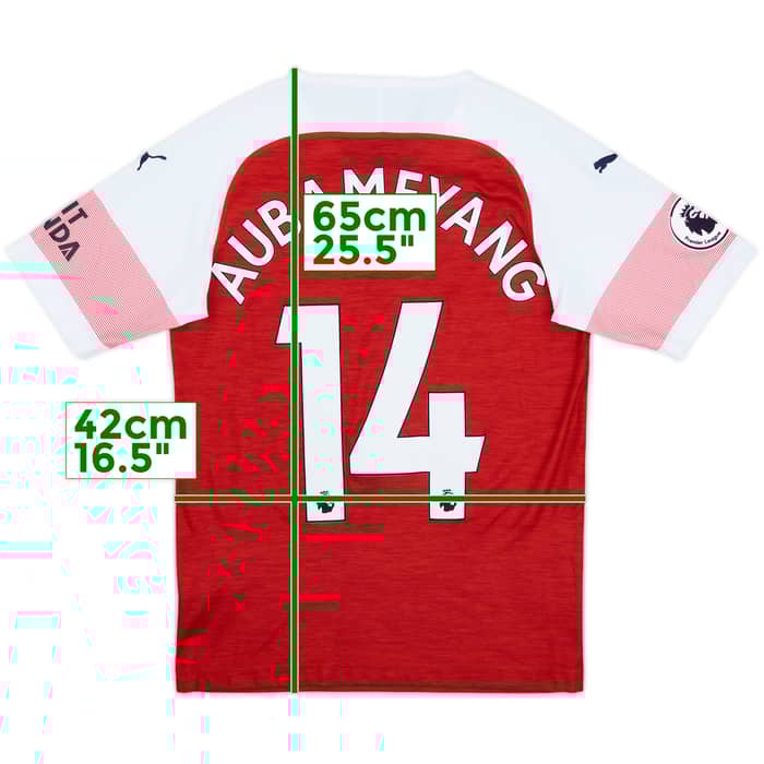 2017-18 Arsenal Home Shirt Aubameyang #14 - 9/10 - (XS)