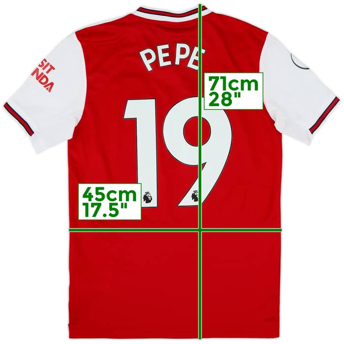 2019-20 Arsenal Home Shirt Pepe #19 - 9/10 - (XS)