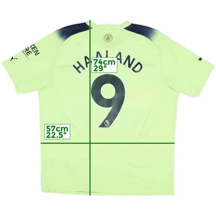 2022-23 Manchester City Third Shirt Haaland #9 - 7/10 - (XL)