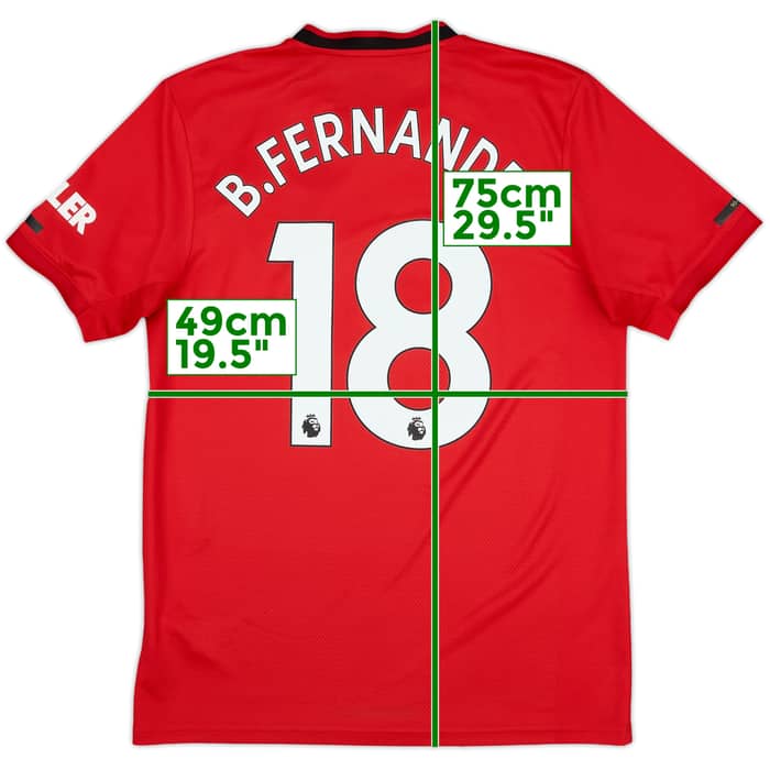 2019-20 Manchester United Home Shirt B.Fernandes #18 - 7/10 - (M)