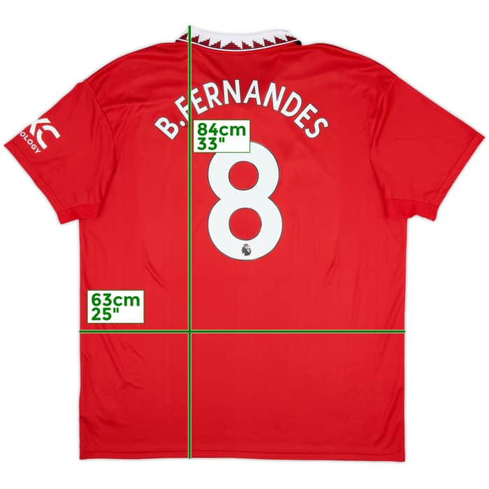 2022-23 Manchester United Home Shirt B.Fernandes #8 - 10/10 - (XXL)