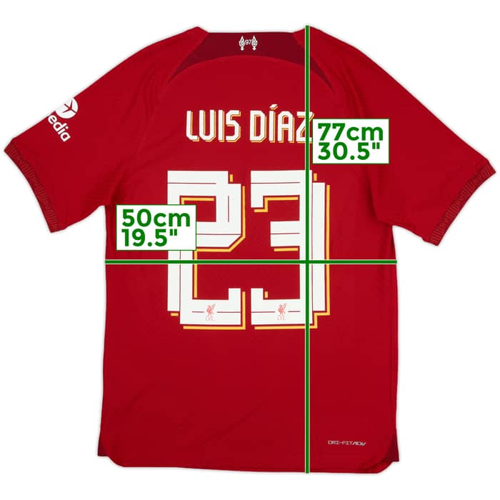 2022-23 Liverpool Authentic Home Shirt Luis Diaz #23 - 10/10 - (M)