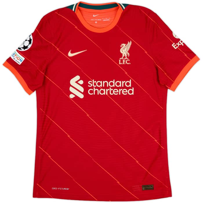 2021-22 Liverpool Authentic Home Shirt Thiago #6 - 9/10 - (M)