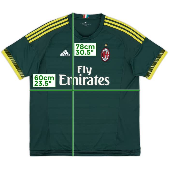 2015-16 AC Milan Third Shirt - 8/10 - (XL)