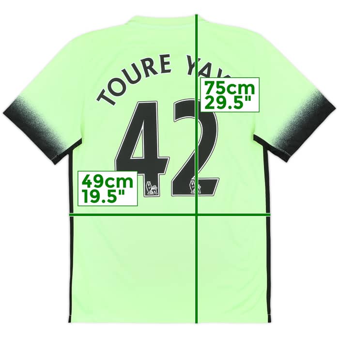 2015-16 Manchester City Third Shirt Toure Yaya #42 - 8/10 - (S)