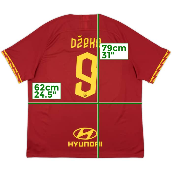 2019-20 Roma Home Shirt Dzeko #9 - 9/10 - (XXL)