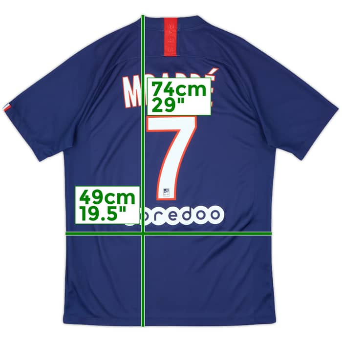 2019-20 Paris Saint-Germain Home Shirt Mbappe #7 - 7/10 - (M)