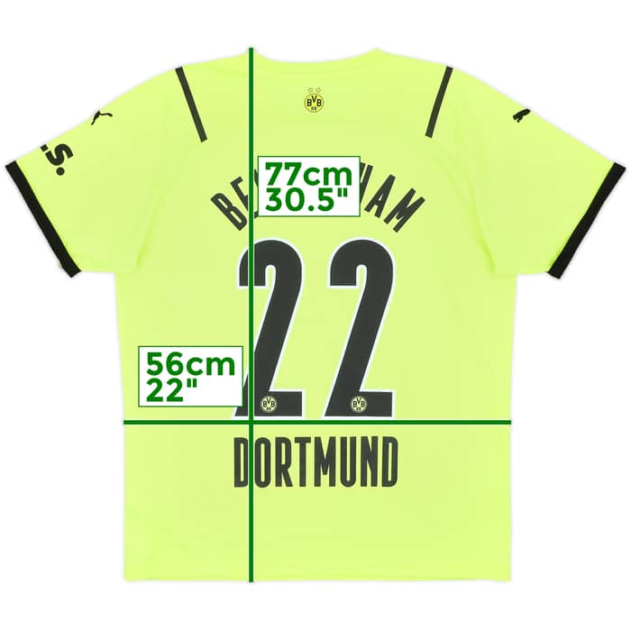 2021-22 Borussia Dortmund European Home Shirt Bellingham #22 - 8/10 - (L)