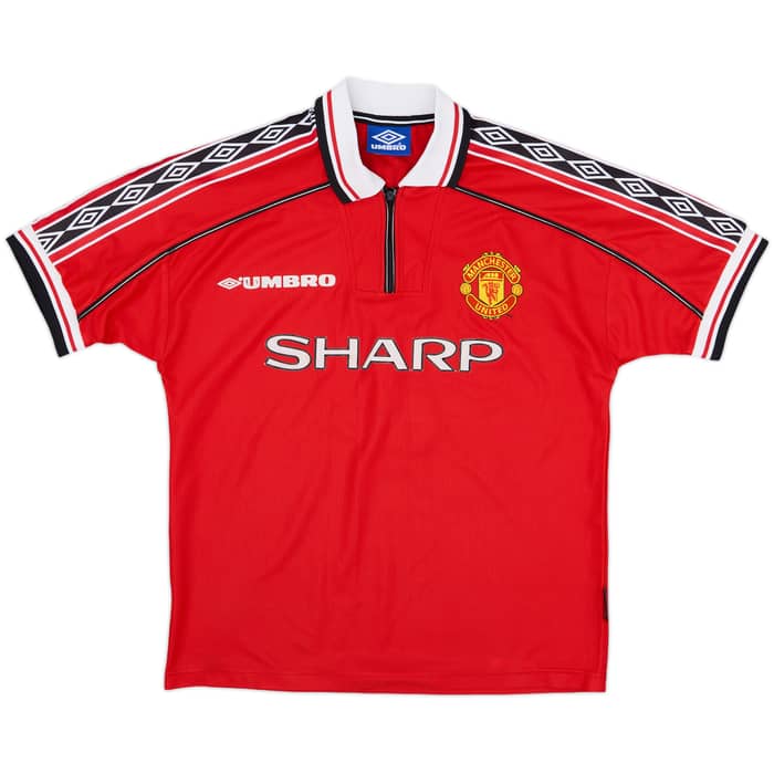 1998-00 Manchester United Home Shirt Irwin #3 - 8/10 - (L)
