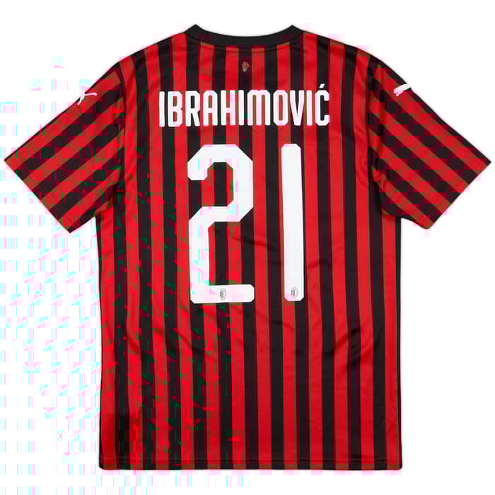 2019-20 AC Milan Home Shirt Ibrahinovic #21 - 6/10 - (S)
