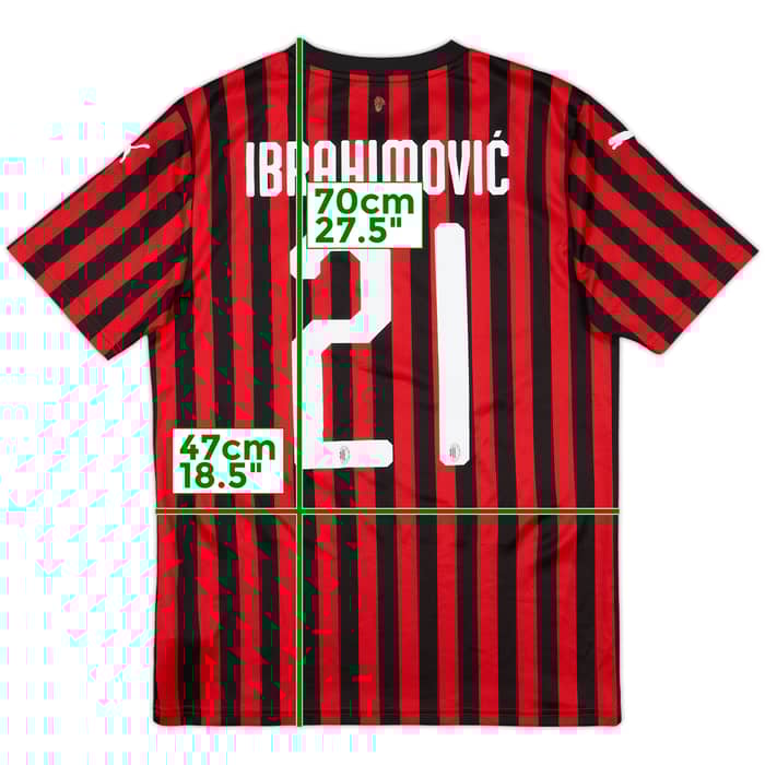 2019-20 AC Milan Home Shirt Ibrahinovic #21 - 6/10 - (S)