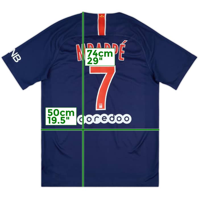2018-19 Paris Saint-Germain Home Shirt Mbappe #7 - 7/10 - (M)