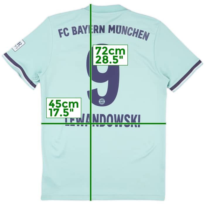 2018-19 Bayern Munich Away Shirt Lewandowski #9 - 7/10 - (S)