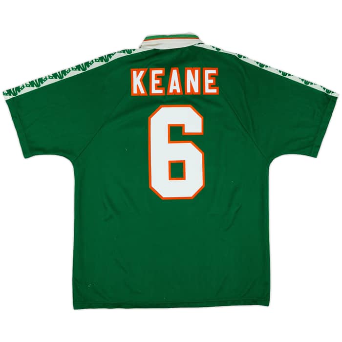 1996-98 Ireland Home Shirt Keane #6 - 8/10 - (L)
