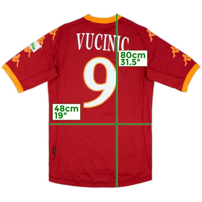 2010-11 Roma Home Shirt Vucinic #9 - 6/10 - (L)