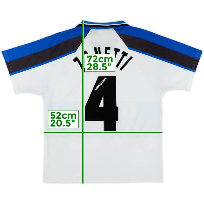 1996-97 Inter Milan Away Shirt Zanetti #4 - 9/10 - (M)