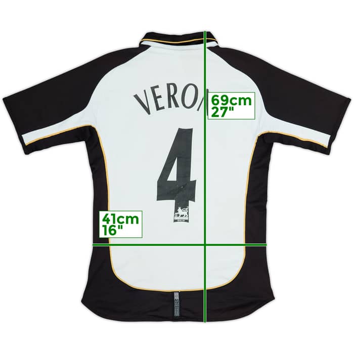 2001-02 Manchester United Centenary Away/Third Shirt Veron #4 - 6/10 - (M.Boys)