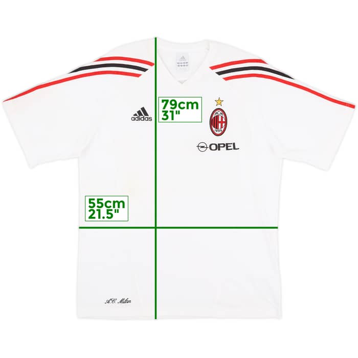 2005-06 AC Milan adidas Cotton Tee - 7/10 - (M/L)