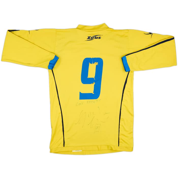 2005-06 Frosinone Match Issue Signed Home L/S Shirt #9