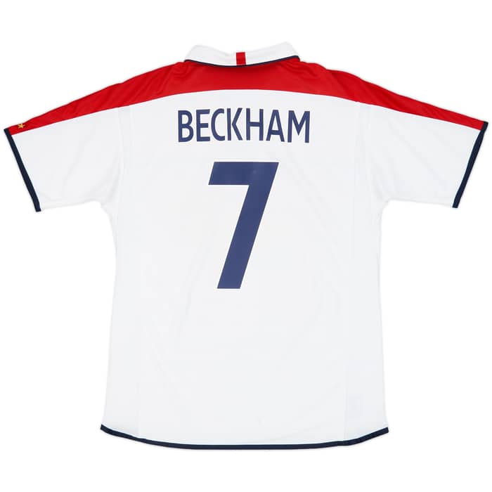 2003-05 England Home Shirt Beckham #7 - 7/10 - (L)