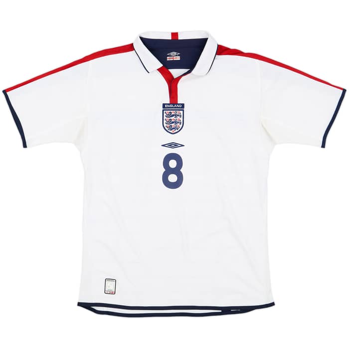 2003-05 England Home Shirt Scholes #8 - 8/10 - (M)
