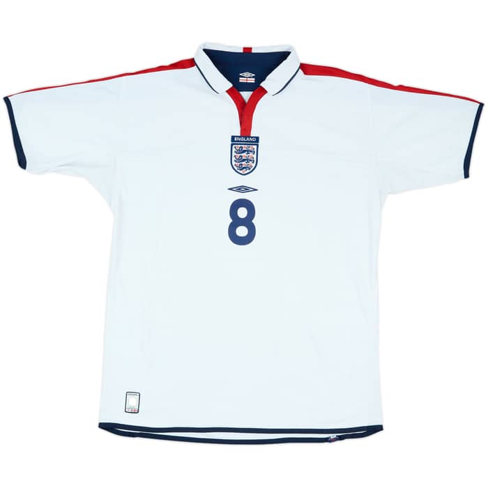 2003-05 England Home Shirt Scholes #8 - 7/10 - (XL)