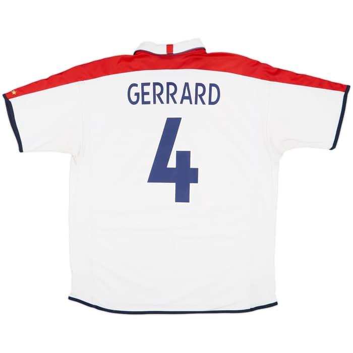 2003-05 England Home Shirt Gerrard #4 - 6/10 - (XXL)