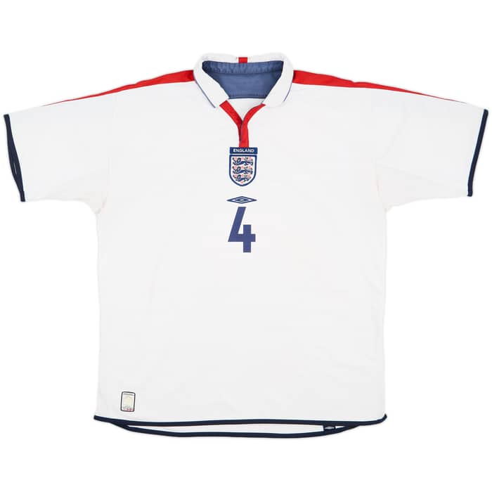 2003-05 England Home Shirt Gerrard #4 - 6/10 - (XXL)