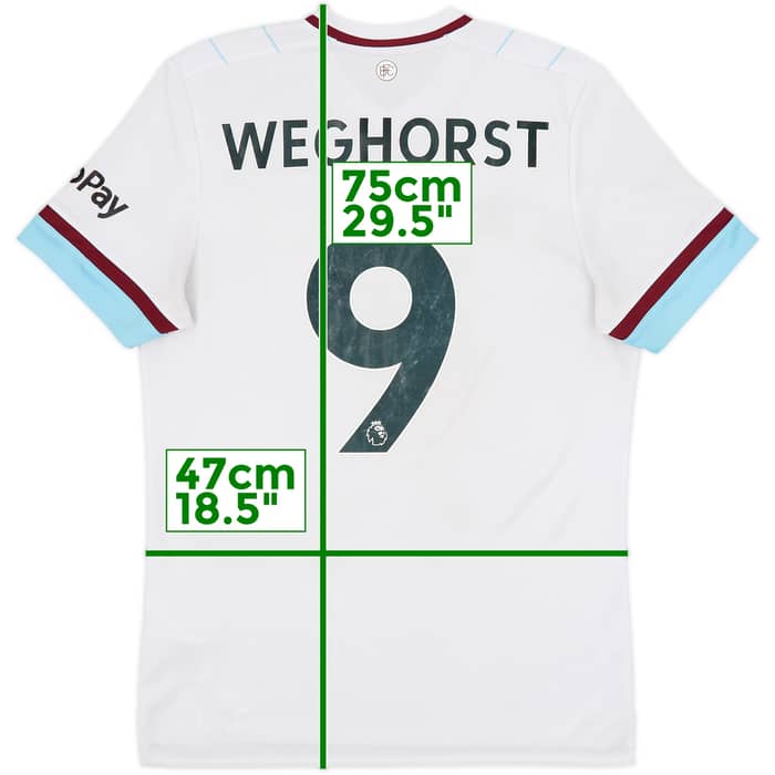 2021-22 Burnley Away Shirt Weghorst #9 - 7/10 - (M)