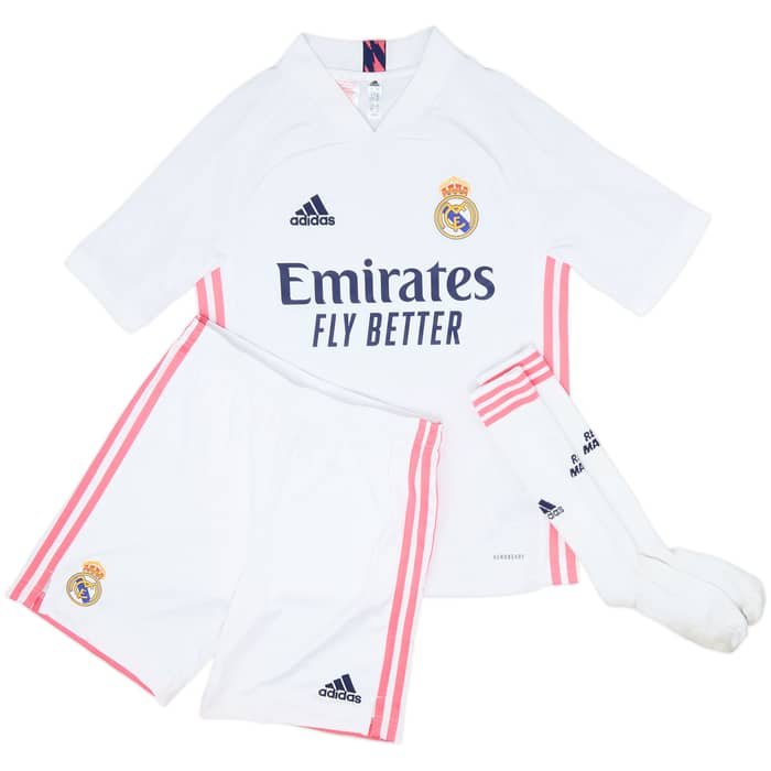 2020-21 Real Madrid Home Full Kit - 9/10 - (L.Boys)
