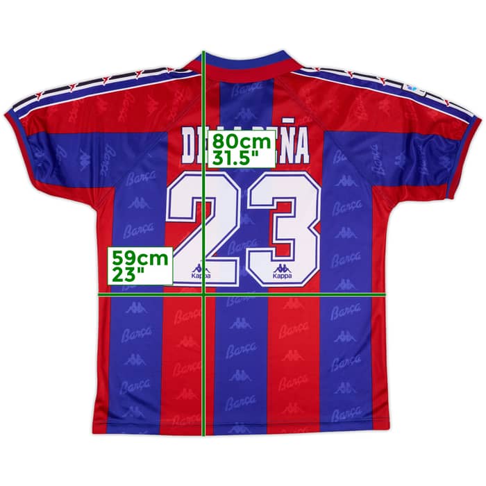 1995-97 Barcelona Home Shirt De la Pena #23 - 9/10 - (XL)