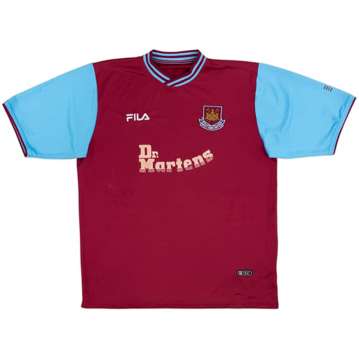 2001-03 West Ham Home Shirt & Shorts Di Canio #10 - 8/10 - (XL)