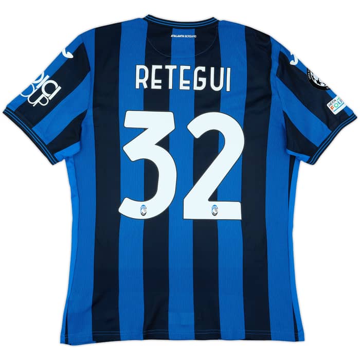 2024-25 Atalanta Match Issue Champions League Home Shirt Retegui #32