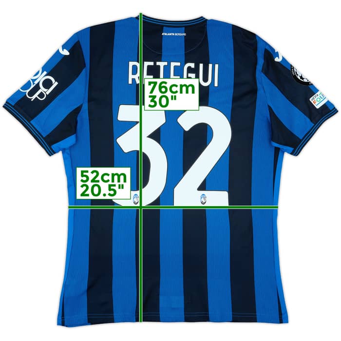 2024-25 Atalanta Match Issue Champions League Home Shirt Retegui #32