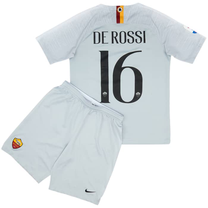 2018-19 Roma Away Shirt and Shorts De Rossi #16 - 9/10 - (XL.Boys)