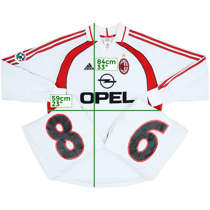 2000-02 AC Milan Away L/S Shirt # - 5/10 - (XL)