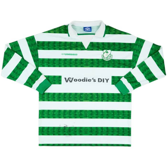 1998-99 Shamrock Rovers Match Issue Home L/S Shirt #9