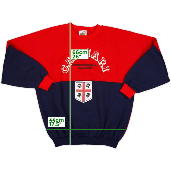 1990-91 Cagliari Le Felpe Dei Grandi Club Sweat Top - 9/10 - (M)