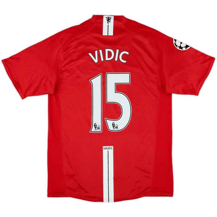 2007-09 Manchester United Home Shirt Vidic #15 (S)