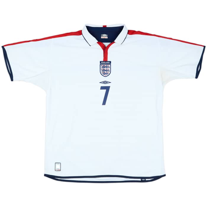 2003-05 England Home Shirt Beckham #7 - 5/10 - (XXL)