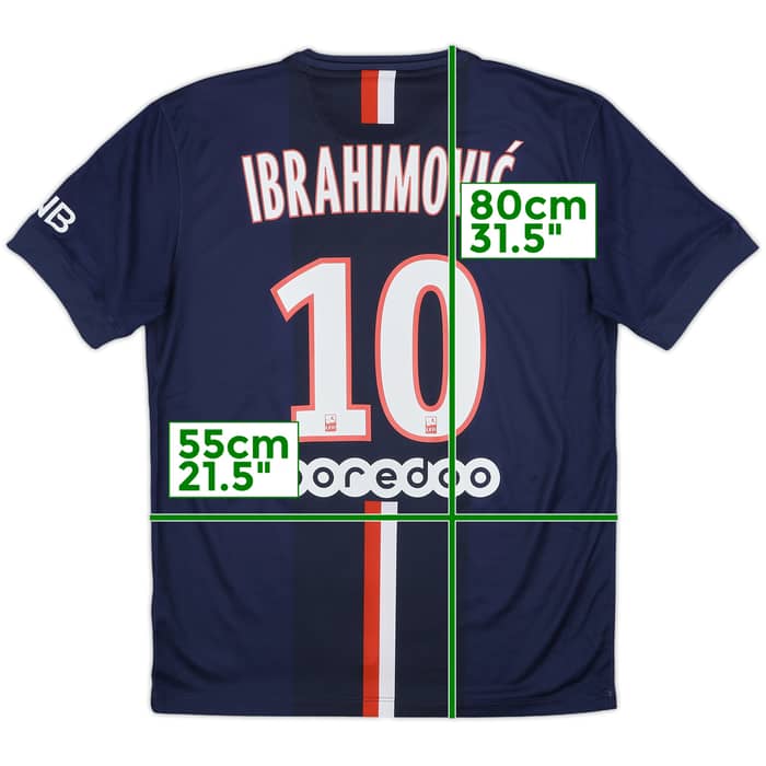 2014-15 Paris Saint-Germain Home Shirt Ibrahimovic #10 - 10/10 - (M)