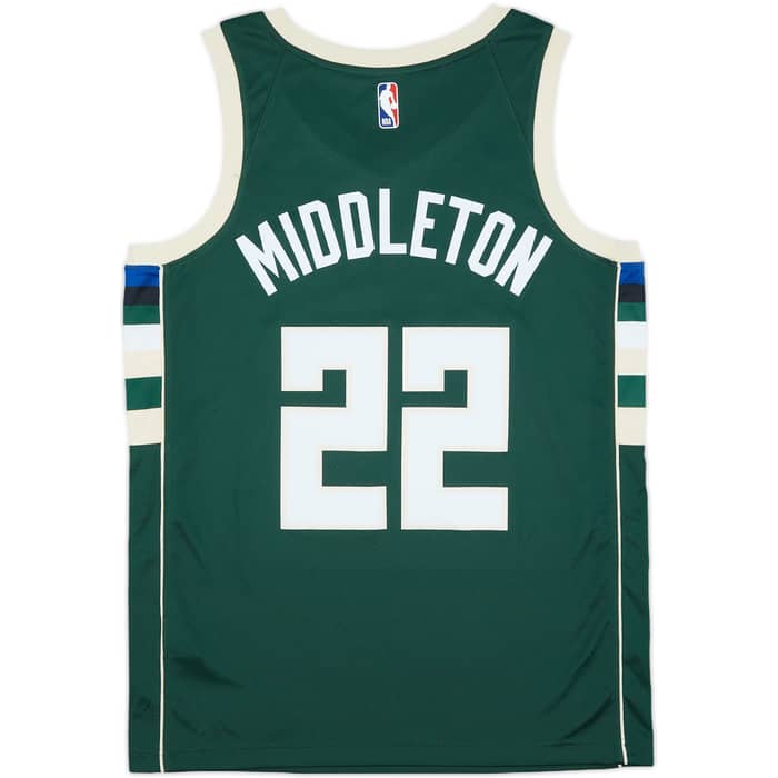 2017-25 Milwaukee Bucks Middleton #22 Nike Swingman Away Jersey - 9/10 - (M)