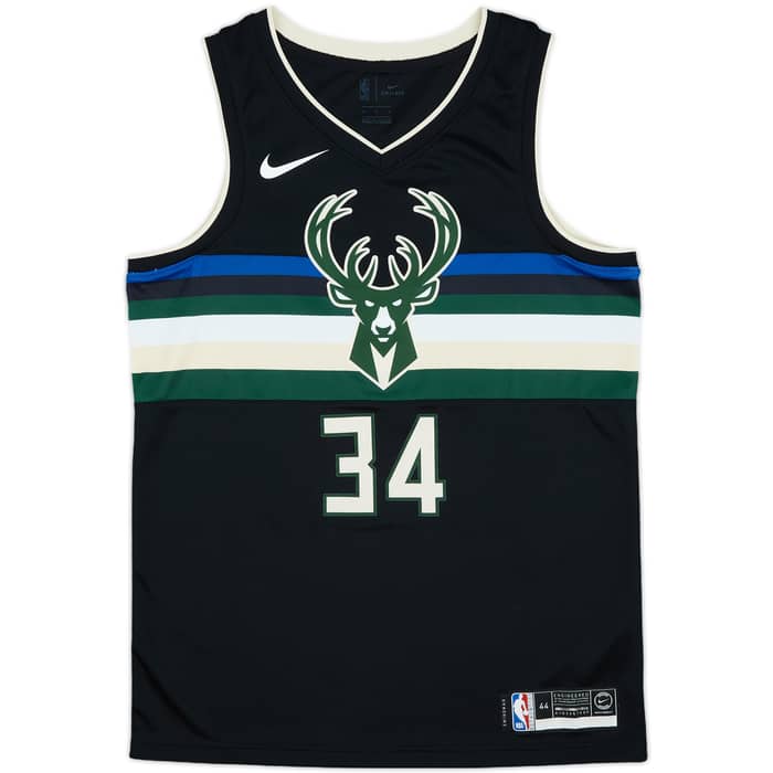 2019-20 Milwaukee Bucks Antetokounmpo #34 Nike Swingman Alternate Jersey - 9/10 - (M)