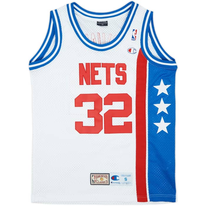 1973-76 New York Nets Erving #32 Champion Hardwood Classics Home Jersey - 8/10 - (S)