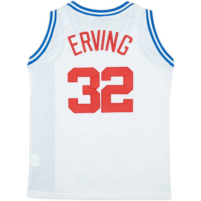 1973-76 New York Nets Erving #32 Champion Hardwood Classics Home Jersey - 8/10 - (S)
