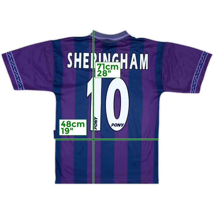 1995-97 Tottenham Away Shirt Sheringham #10 - 7/10 - (S)