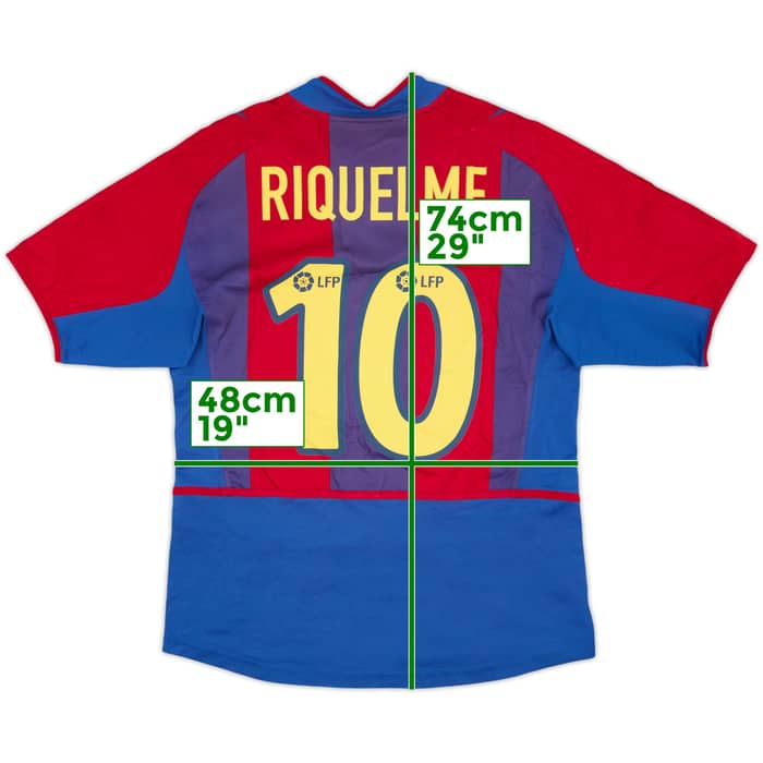 2002-03 Barcelona Home Shirt Riquelme #10 - 6/10 - (S)